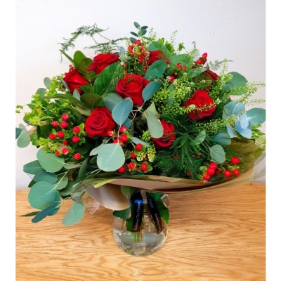 Extra Special Dozen Red Rose Bouquet in a Vase